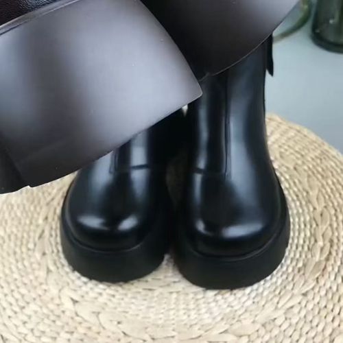 马丁靴女纯牛皮厚底复古真皮短靴