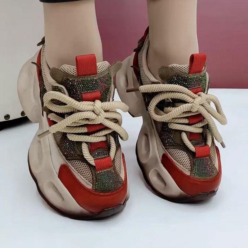 老爹鞋2025新款时尚潮流真皮鞋子