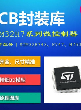 STM32H7系列微控制器PCB封装库 H743 H745 H750 AD格式 带3D模型