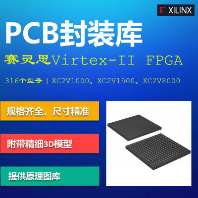 赛灵思Zynq-7000 FPGA系列PCB封装库 Xilinx AD格式 带3D模型