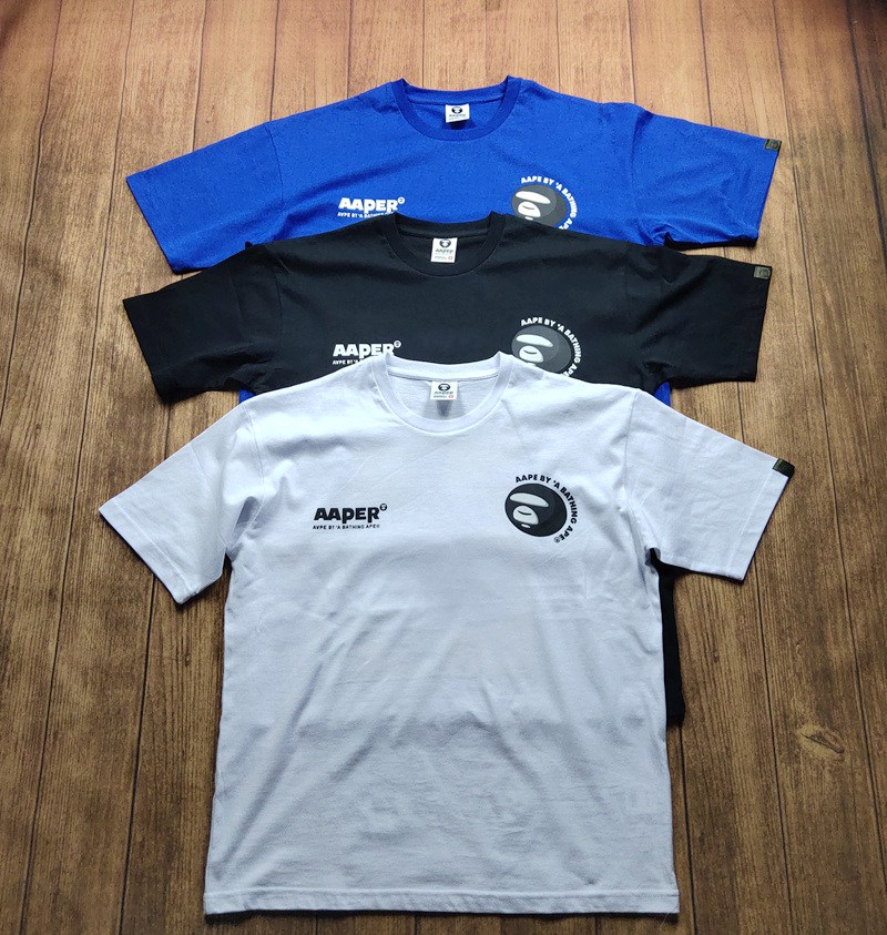 情侣纯棉印花圆领短袖T恤现货