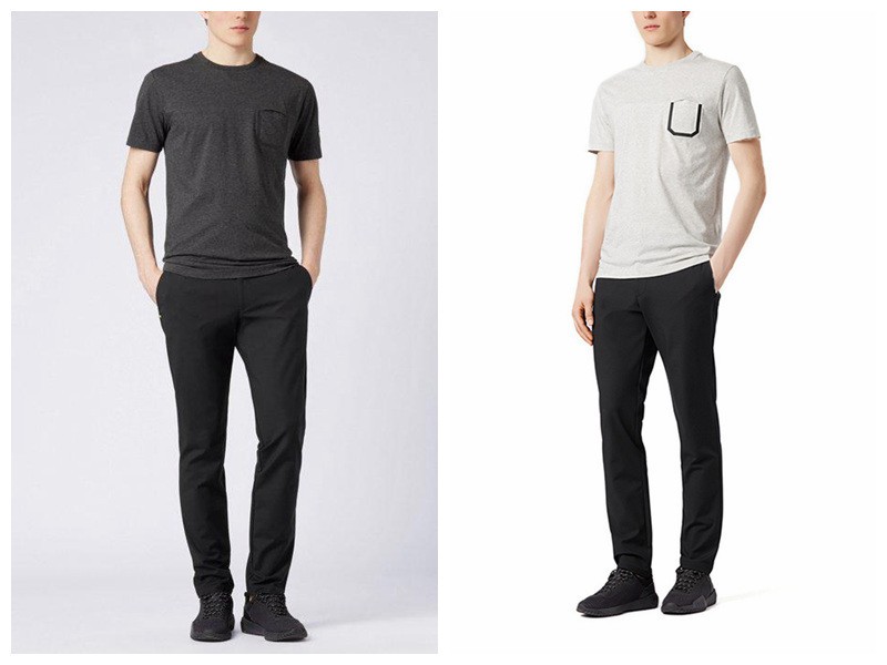 男式修身绿标纯棉德国老板圆领短袖T恤体恤