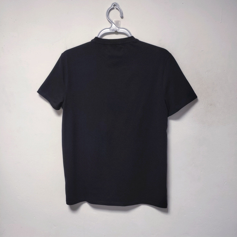 男式修身弹力PIMA棉炫彩贴片T恤 黑白两色