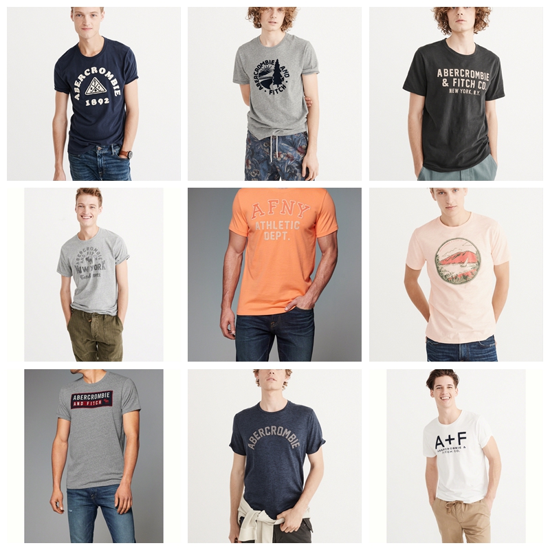 男款贴布刺绣短袖圆领T恤