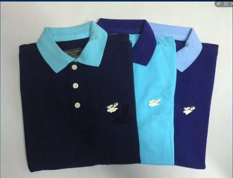 小鹿纯棉短袖翻领t恤