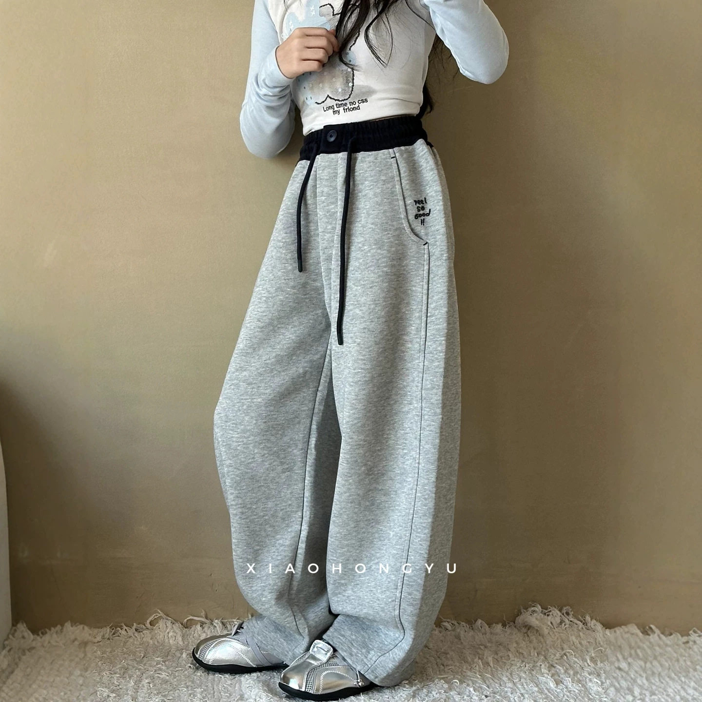 小红鱼女童卫裤秋装2026新款裤子春秋款儿童秋季亲子运动休闲长裤