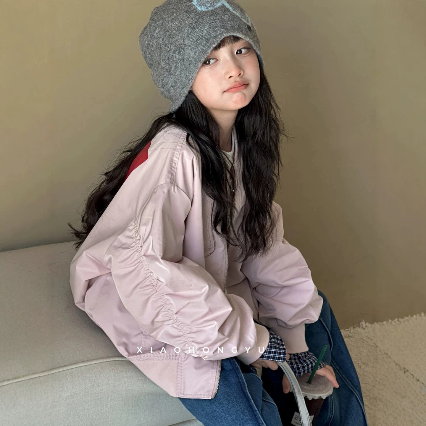 小红鱼女童外套秋装2026新款女大童女装秋季上衣青少年棒球服亲子