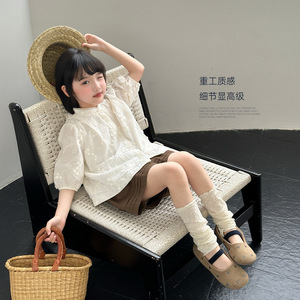 雨晨童装女童妹妹衫2026夏季新款法式洋气甜美宝宝衬衫上衣