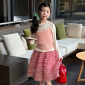 花与寻童装 上衣 碎花木耳边软糯透气百搭长袖 女童打底衫 2026年春款