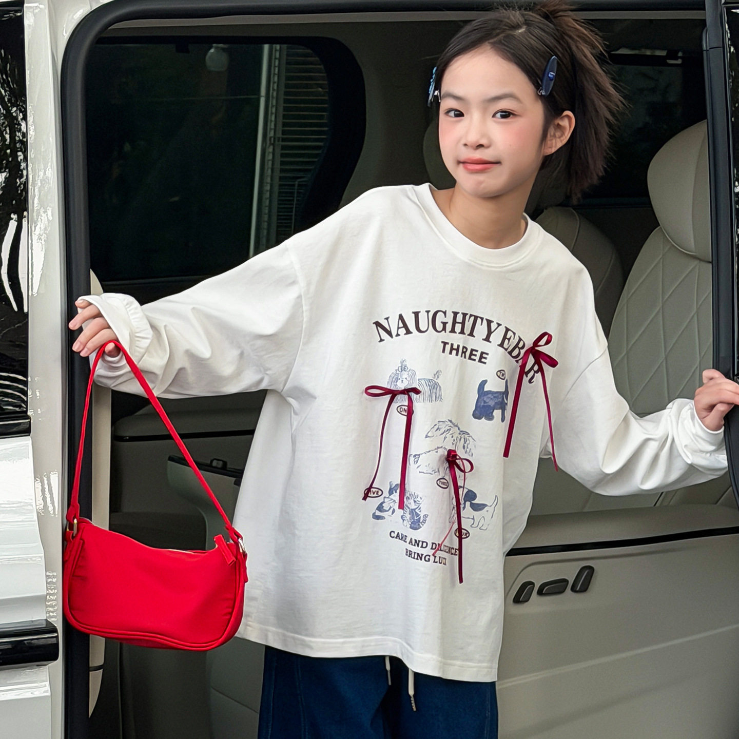 女童打底衫2026新款春装洋气超好看韩系上衣女孩独特漂亮长袖T恤