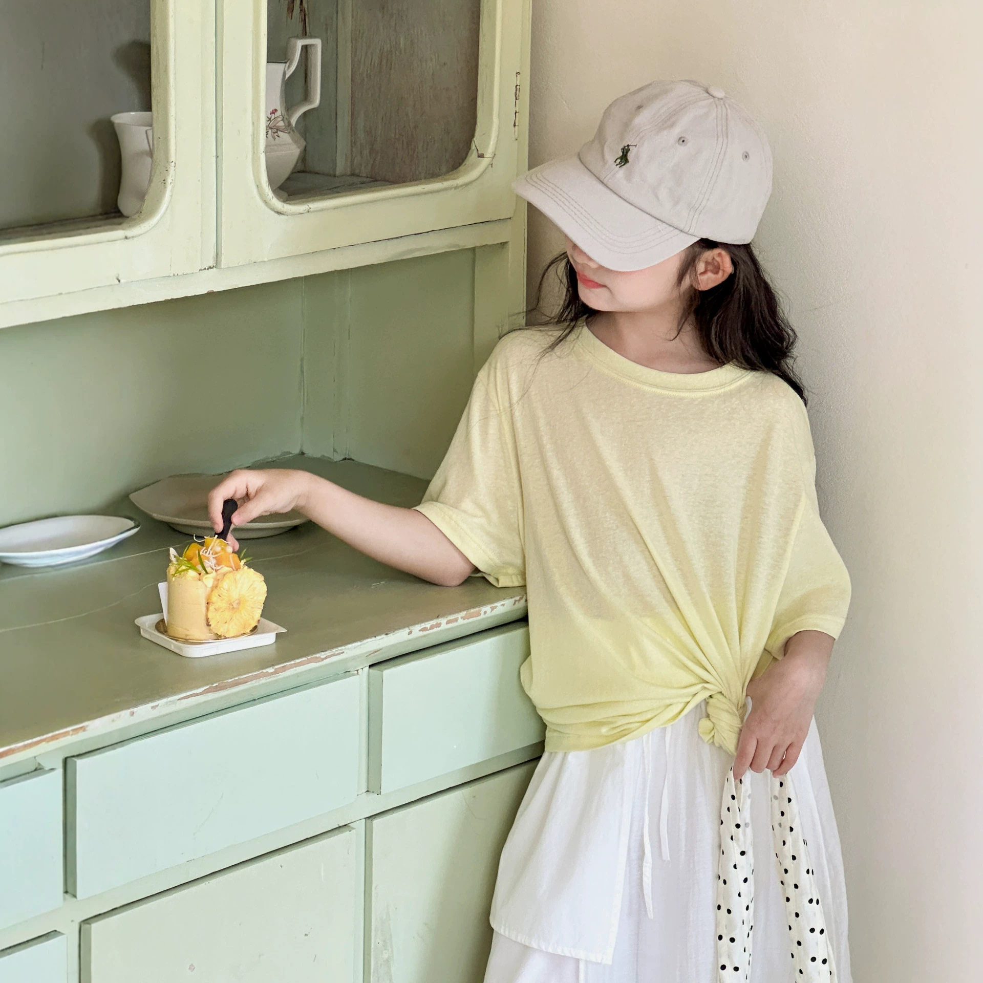 小红鱼女童短袖T恤夏季薄款2026新款亲子装夏装轻薄面膜t半袖上衣