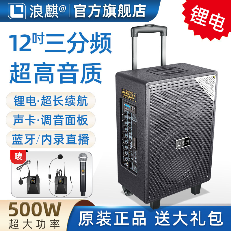 浪麒912专业k歌唱歌直播音响广场舞演出户外大功率三分频蓝牙音箱