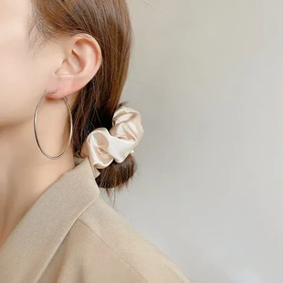 耳圈耳饰潮流夸张时尚 欧美风 简约大圆圈耳环2024年个性 女新款
