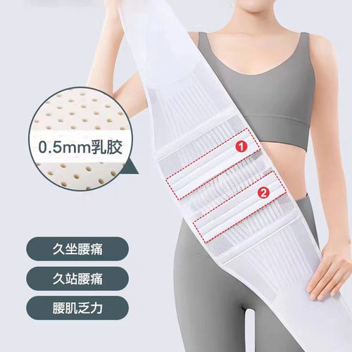 夏季超薄透气乳胶护腰带腰椎间盘空调房女护腰健身运动腰托带钢板