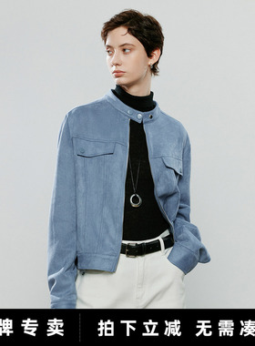 「New! 新品尝鲜」初语TOYOUTH麂皮绒外套短机车服小个子休闲夹克