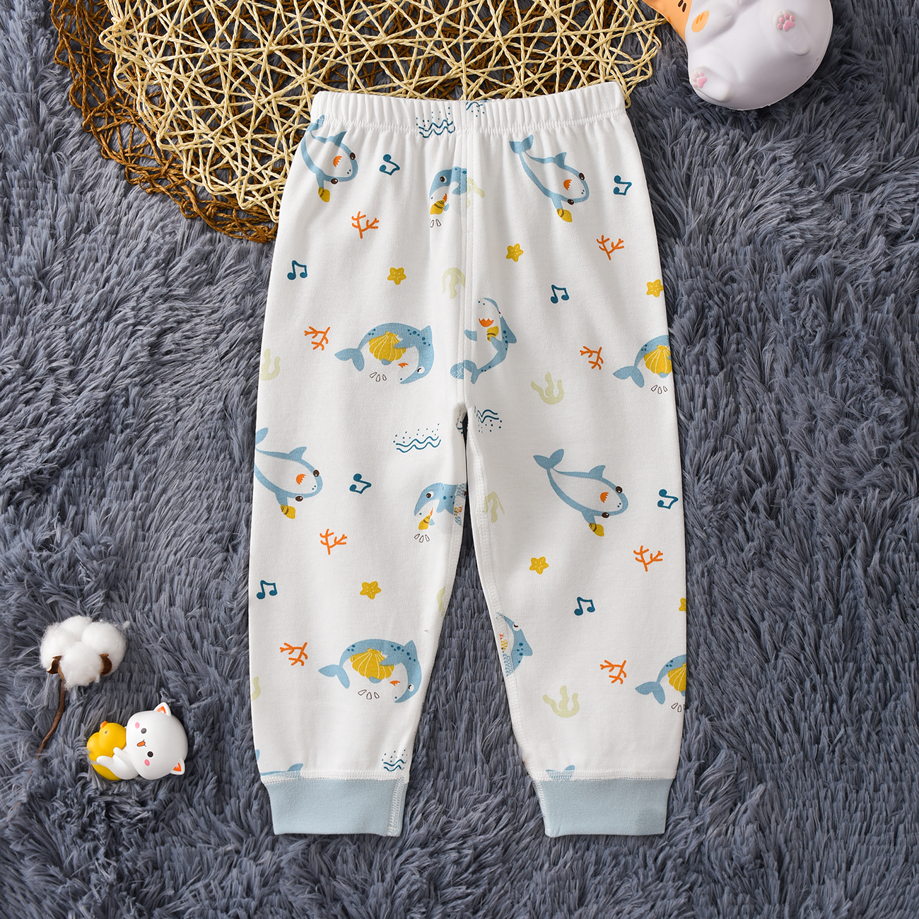 春秋儿童秋裤纯棉无骨