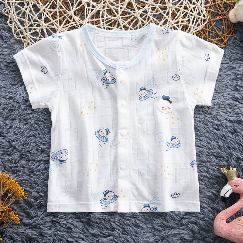 哈咪奇夏季宝宝超薄网眼短袖上衣