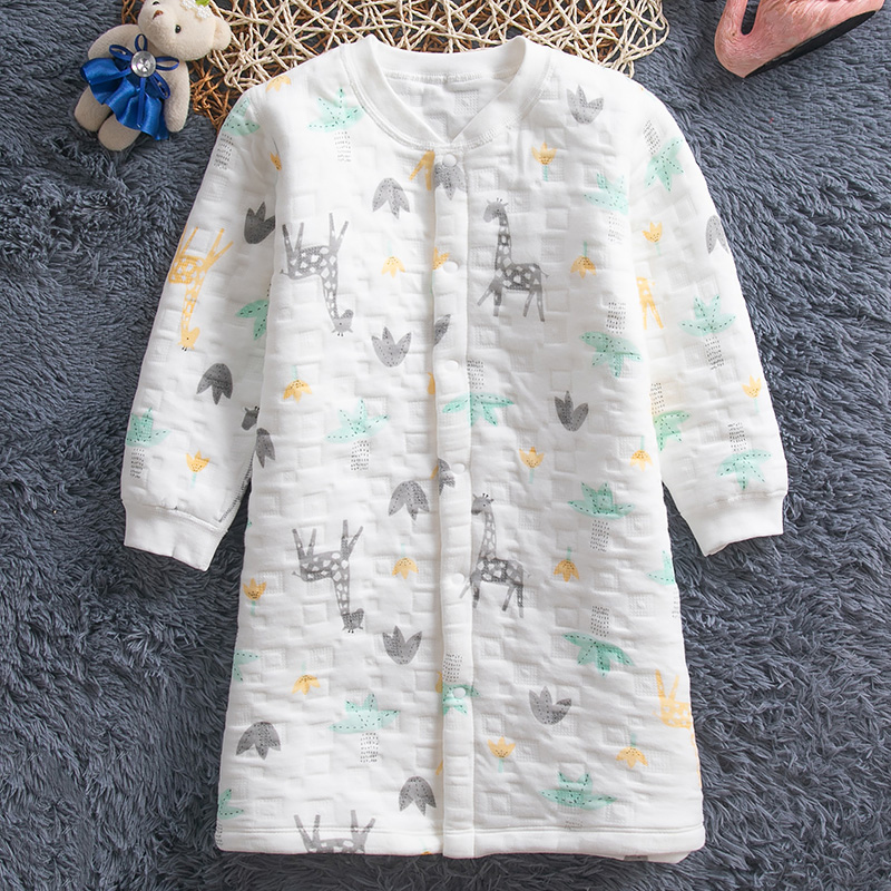 哈咪奇睡袍无骨缝合保暖