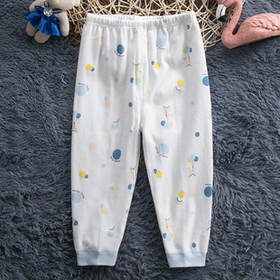 哈咪奇春秋中大童纯棉无骨打底秋裤 宝宝居家贴身睡裤 长裤 大码