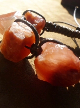 貔貅阁珠宝【生如夏花】天然戈壁玛瑙原石手作蜡绳编织手链