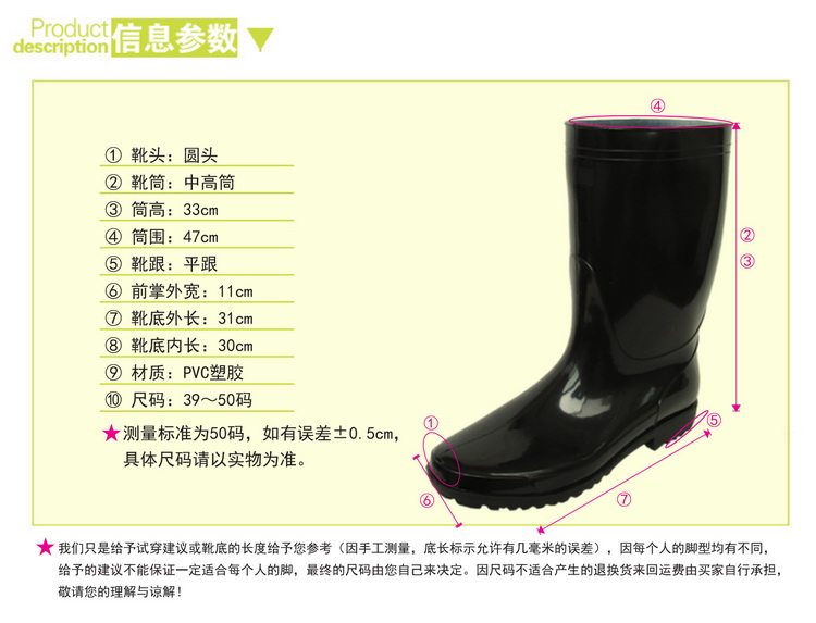 Chaussures - bottes caoutchouc homme pour printemps - semelle tendon - Ref 961106 Image 3