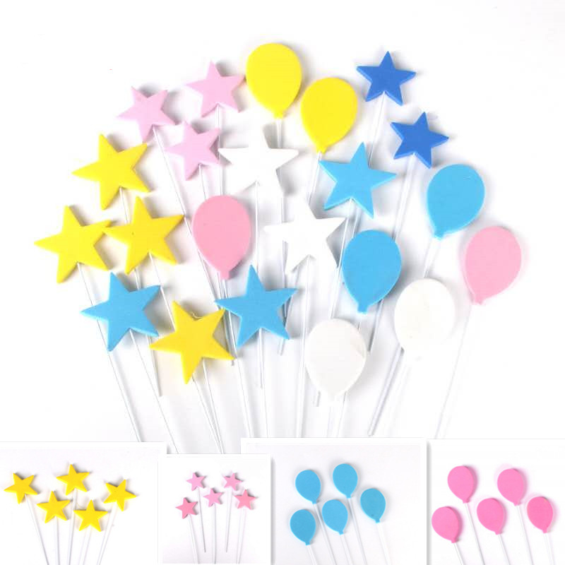 泡沫气球插牌组合生日蛋糕