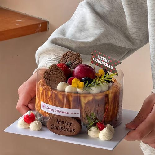 网红ins圣诞快乐字母饼干蛋糕装饰圣诞老人铃铛饼干甜品烘焙插件