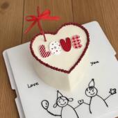 2.14情人节爱心蛋糕装 饰摆件love亚克力插牌2026情侣装 扮插件配件