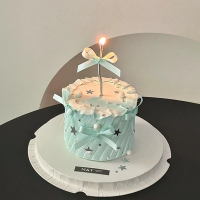 韩系ins风银色闪片星星五角星蛋糕装饰女生女神生日派对烘焙装扮