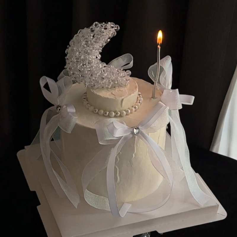 简约ins钻石珍珠DIY月亮情侣女神