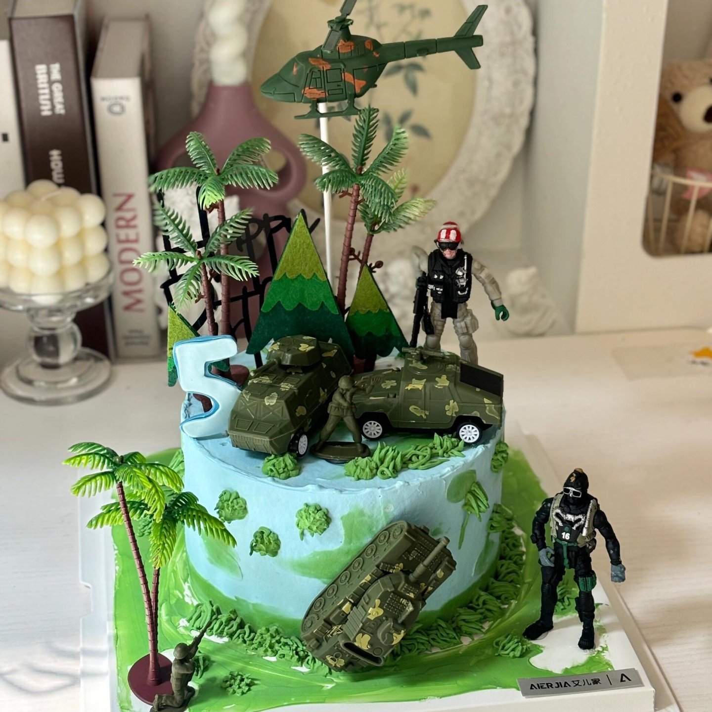 军事主题蛋糕装饰特种兵坦克飞机战车摆件男孩生日派对烘焙装扮