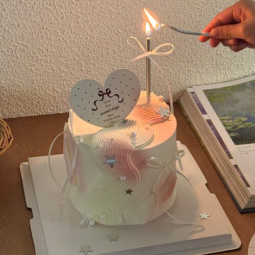 520情人节银色闪片星星亮片五角星蛋糕装饰插件love爱心卡片插牌