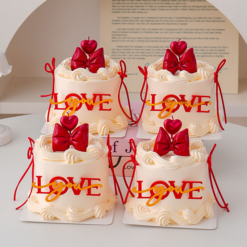网红2.14情人节蛋糕装饰亚克力LOVE蝴蝶结爱心蜡烛甜品烘焙配件,节庆用品/礼品,节日装扮用品,淘宝优惠券,粉丝福利购,淘宝优惠卷