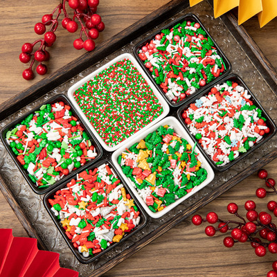 2024圣诞节糖珠蛋糕装饰老人雪人