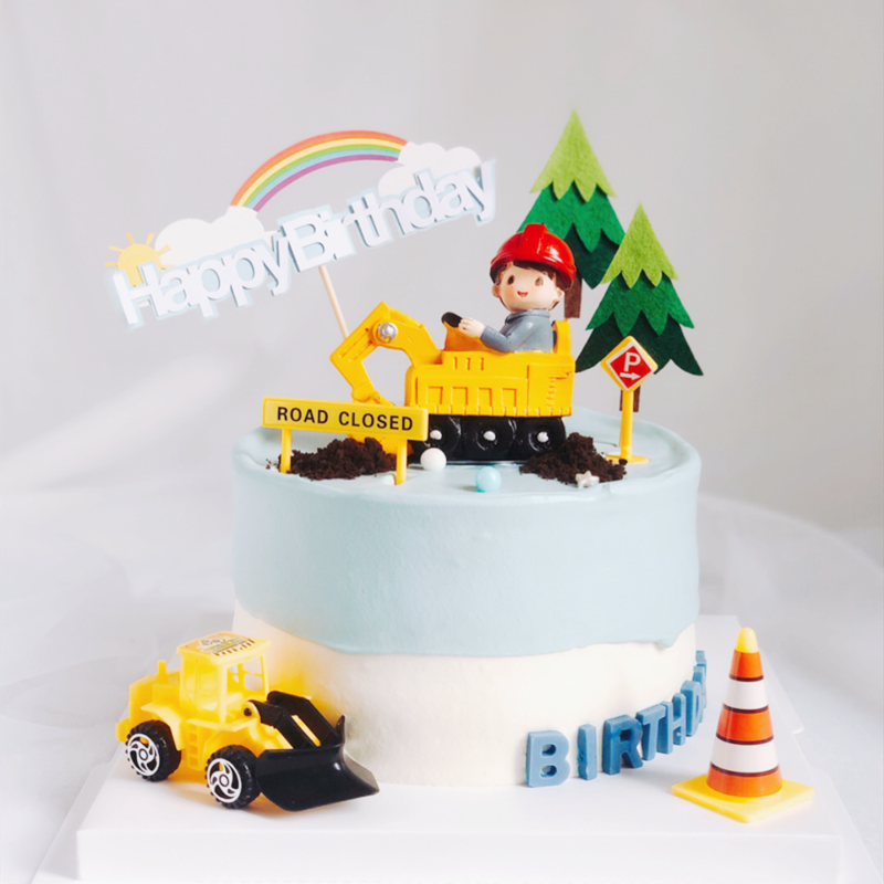 挖掘机蛋糕装饰摆件推土机挖机六一儿童男孩生日宝宝烘焙蛋糕装扮,节庆用品/礼品,节日装扮用品,淘宝优惠券,粉丝福利购,淘宝优惠卷