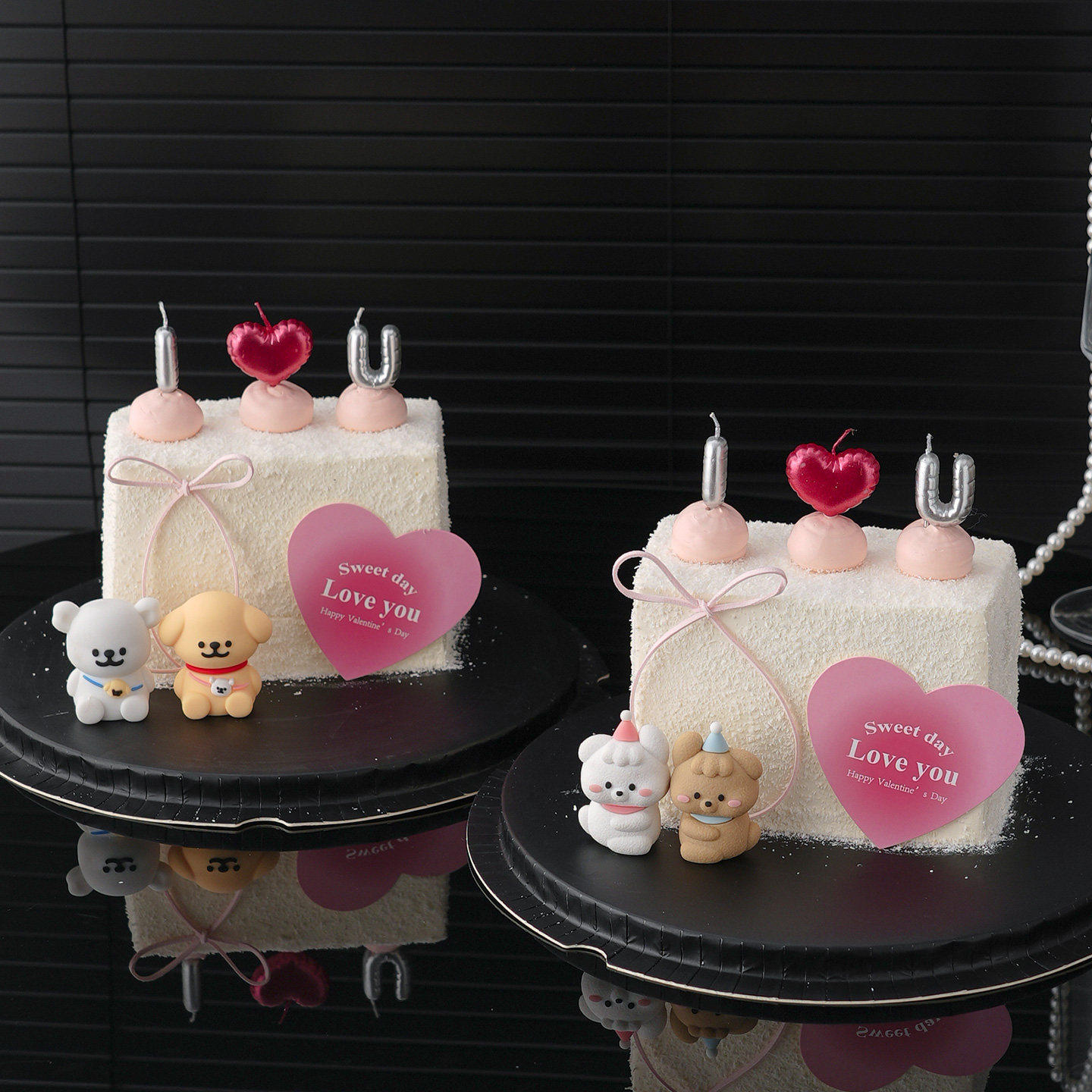 2.14情人节卡通修狗情侣蛋糕装饰摆件iloveyou爱心蜡烛装扮插件,节庆用品/礼品,节日装扮用品,淘宝优惠券,粉丝福利购,淘宝优惠卷