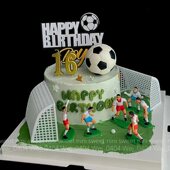 男孩生日足球主题蛋糕装 扮插件 饰摆件世界杯足球队踢足球甜品台装