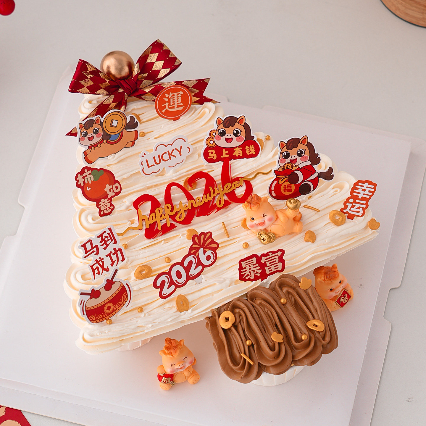 2026新年许愿树纸杯蛋糕装饰插牌小马摆件马年元旦跨年甜品配件,节庆用品/礼品,节日装扮用品,淘宝优惠券,粉丝福利购,淘宝优惠卷