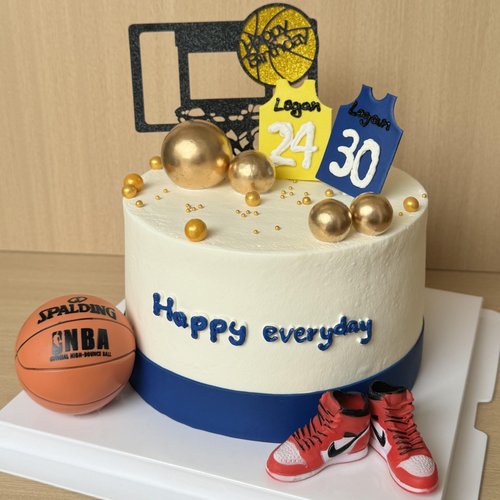 篮球主题蛋糕装饰篮球框球鞋球衣儿童男孩生日派对烘焙装扮插件