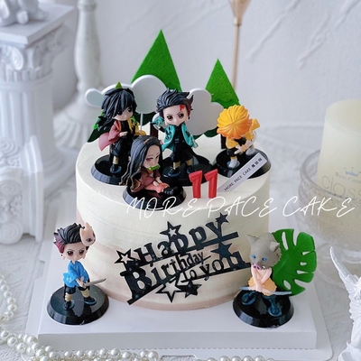 鬼灭之刃主题蛋糕装饰摆件