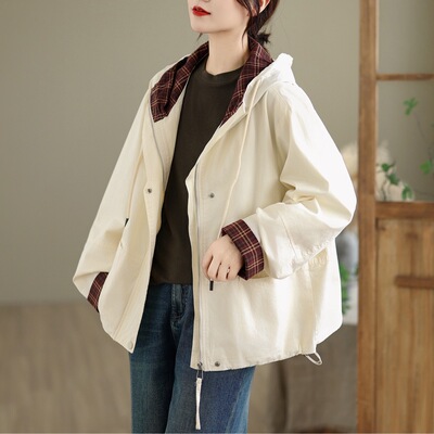 2025秋季新款宽松显瘦短款风衣