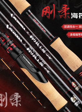 伊酷达ECOODA刚柔海筏竿可替换双调性三竿稍专业级筏钓竿便携船竿