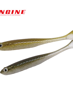 ENGINE日本引擎小真鱼t尾鱼铅头钩软饵翘嘴鲈鱼鳜鱼软虫路亚假饵