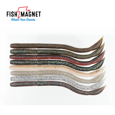 FISHMAGNE蠕虫卷尾面条虫软饵