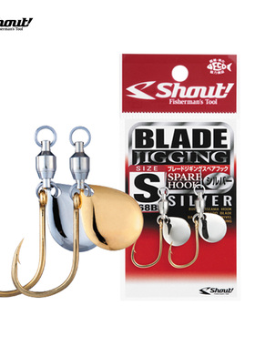 日本速特SHOUT防切鲅鱼钩旋转亮片铁板钩海钓路亚海钓马鲛大物钩