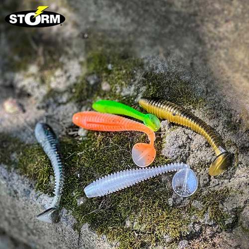 STORM世尊螺纹T尾软尾路亚软饵