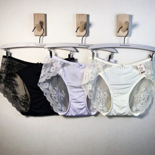 梧桐闺蜜中低腰三角裤 后幅全透明蕾丝舒适透气超轻薄不夹臀24533