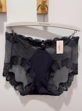 梧桐闺蜜静逸性感蕾丝柔软无痕轻薄速干中腰包臀GM21706