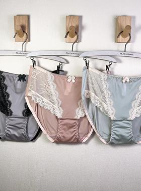 梧桐闺蜜小裤轻薄蕾丝双拉纯棉底档少女宫廷风中低腰平角裤24711