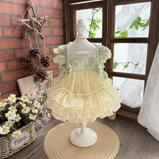 MZ原创^^春日森系萌宠装透气汉服狗狗猫咪踏青宠物裙子比熊博美